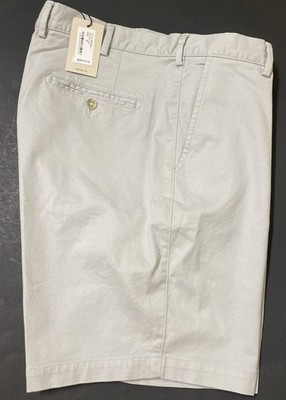 Peter Millar Light Gray Pilot Twill Shorts ME0B05 NWT 36'' Waist 8'' Inseam