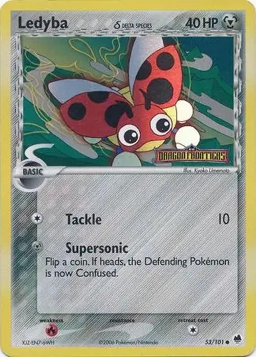 Ledyba (Delta Species) - 53/101 - Pokemon Dragon Frontiers Reverse Holo NM