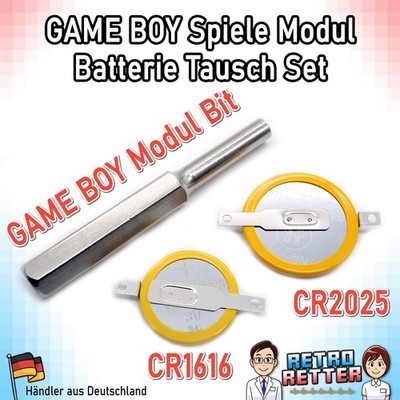 GameBoy Modul Speicher Batterie Set CR1616 + CR2025 Knopfzelle + 3,8 Bit Pokemon