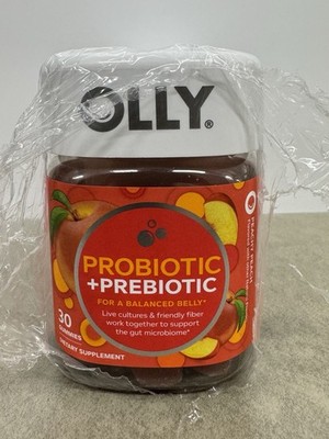 Olly Probiotic Prebiotic Gummies 30 Ct Peachy Peach 3 Pack Exp 02/15/27