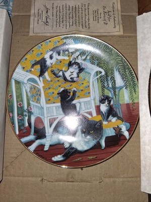Hamilton Collection Country Kittens Teller ''Just For The Fern Of It'' Gerardi Echtheitszertifikat