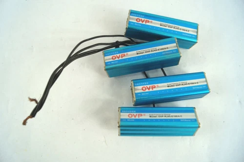 LOT (4) OVP OVP-RJ45-E100/4-C Surge Arrester Ethernet LAN Surge Protector B341