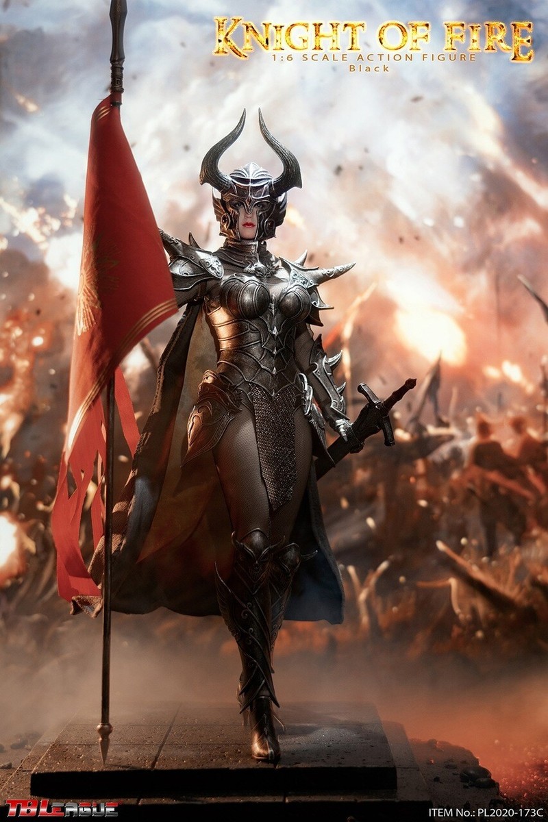 TBLeague Phicen 1/6 Knight of Fire Black Sixth Scale Action Figure