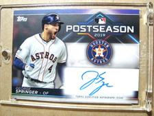 2020 George Springer Topps Postseason Performance Autograph /25 MINT 🔥🔥🔥