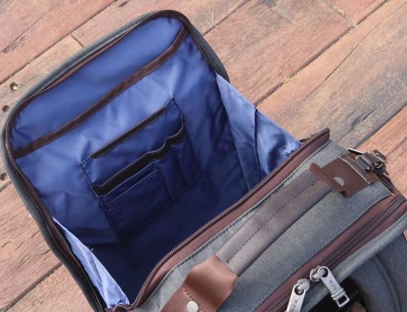 Tumi Alpha 3 Shoulder Bag Brief pack Backpack Business Sports Nylon Gray New View 5