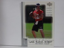 2001 Upper Deck Top Tier #222 A.J. Feeley Rookie Football Card 