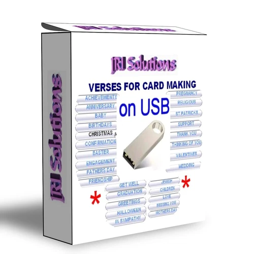 2000+ Verses for Card Making,Birthday  other Greetings Card Verse USB Collection