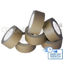 6 ROLLEN BRAUN BIOLOGISCH ABBAUBARES KRAFTPAPIER KLEBEBAND 50mm x 50M UMWELTFREUNDLICHE VERPACKUNG