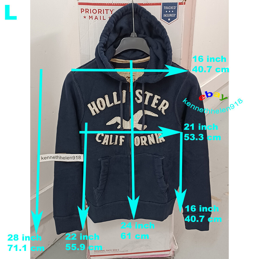 HOLLISTER SAN ONOFRE FULL ZIP HOODIE SWEATSHIRTS MENS SIZE