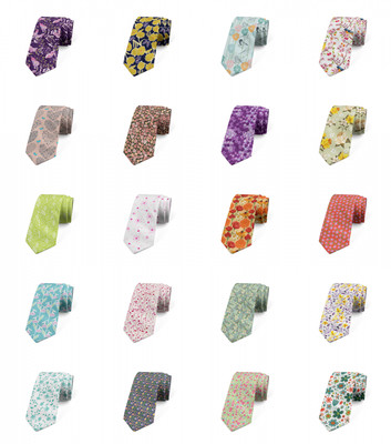 Ambesonne Spring Modern Silky Feel Satin Men's Tie
