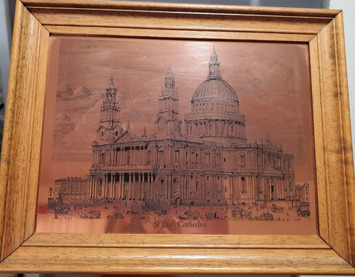 Acquaforte in rame Cattedrale di San Paolo Incisionetore Originale da Appendere a Parete Inghilterra - Foto 3 di 13
