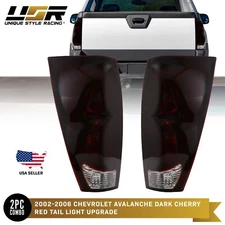 Dark Smoke Red Tail Light - Set L+R For 2002-2006 Chevy Avalanche Pickup