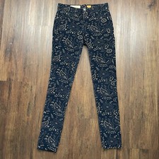 Anthropologie Pilcro And the Letterpress Serif Floral Skinny Corduroys Size 27