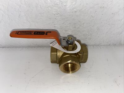 1'' Kitz # 54P (AKTNP) Bronze 3 Way L Port Ball Valve Threaded End