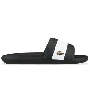 black lacoste sliders