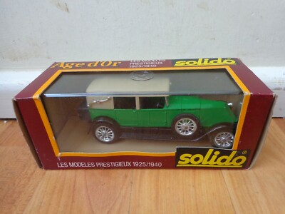 Miniature Solido 1/43 - Renault 40 CV De 1926, Couleur Verte - état Très Correct