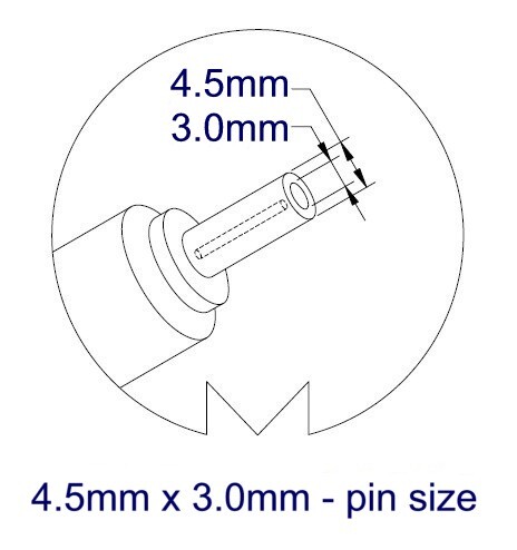 65W 19.5V 3.33A 4.5MM X 3.0MM BLUE TIP FOR ACBEL CHARGER FOR HP 14-CF0002NF - Afbeelding 5 van 5