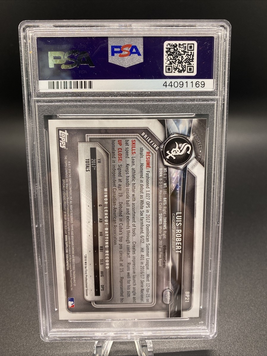 Luis Robert ルイス・ロベルト PSA9 1st bowman Luis Robert Jr. 2018 Bowman #BCP-21 Chrome Prospects (1st