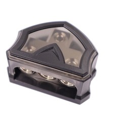1 x 0 Gauge input 3 x 0 Gauge Output Audio Power Ground Amp Distribution Block