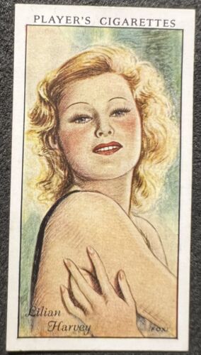 1934 PLAYERS CIGARETTES FILM STARS SERIES 1 LILIAN HARVEY #25 NM - Picture 1 of 2