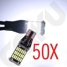 50x T15/T10 45-SMD Error Free Super Bright White LED License Plate Light Bulb