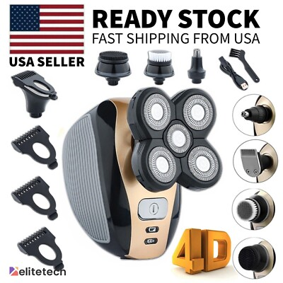 #ad #ad 5 in 1 Rotary Electric Shaver 4D Rechargeable Bald Head Hair Beard Trimmer Razor $23.89