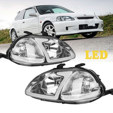 For 1996-1998 Honda Civic Led Drl Projector Headlights Lamps Leftright 96-98