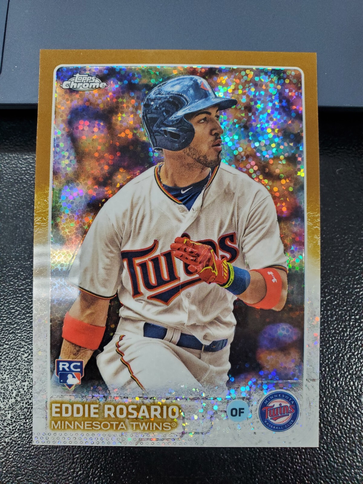 2015 Topps Update Chrome Eddie Rosario RC Gold Refractor /250