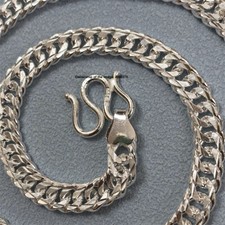 Real 999 Fine Silver Necklace Men Women 5mm 7mm 8.5mm Curb Link Chain 19.7-25.6"