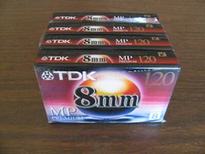 Lot of 4 NEW Sealed TDK P6-120MP 8mm 120min Tapes HIGH QUALITY Brand New