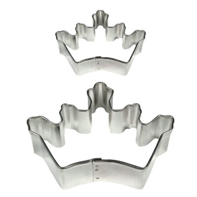 Set di 2 formine per biscotti a forma di corona e corona di principessa