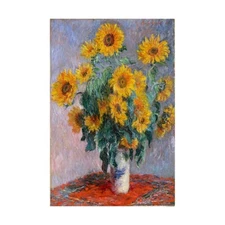 Claude Monet-Bouquet of Sunflowers Hand-painted Oil Painting Wall Art