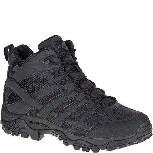 Botas negras impermeables Merrel J15853 Moab 2 Mid Tactical para hombre talla 11,5 M ¡NUEVAS EN CAJA!
