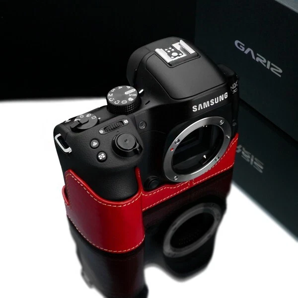 Funda de cuero GARIZ para Samsung NX30 XS-CHNX30R roja Foto 2 de 4