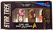 STAR TREK ~The Original Series~ FINE ART SHOT GLASSES ~ Set of 4~#9/20~Brand New