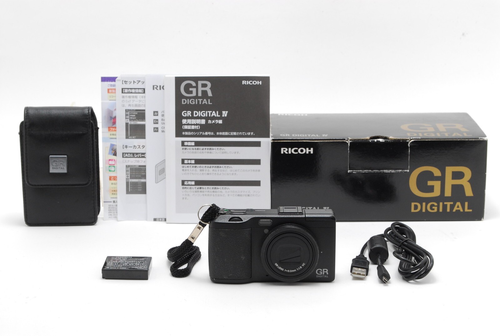 [NEAR MINT Box] Ricoh GR Digital IV 4 10.4MP Black Digital Camera From JAPAN