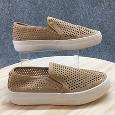 Steve Madden Shoes Womens 9.5 M Gal Perforated Slip On Sneakers Brown Comfort