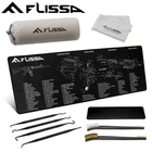FLISSA 8PC Gun Cleaning Mat Set For Glock AR 12"x36" Gun Cleaning Bench Non-Slip
