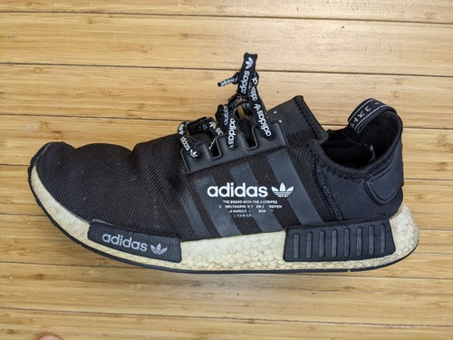 Adidas NMD R1 Logo Pack Black White Mens Size 13 Sneakers Shoes F99711  Pre-Owned | eBay