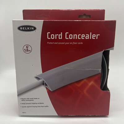 Belkin Cord Concealer - 6' (1.8m) -  Protects Up To 3/4'' Wide Cables - White WFH