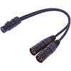 Pro Co YMXF2XM-1 1' Excellines XLRF to Dual XLRM Y-Cable