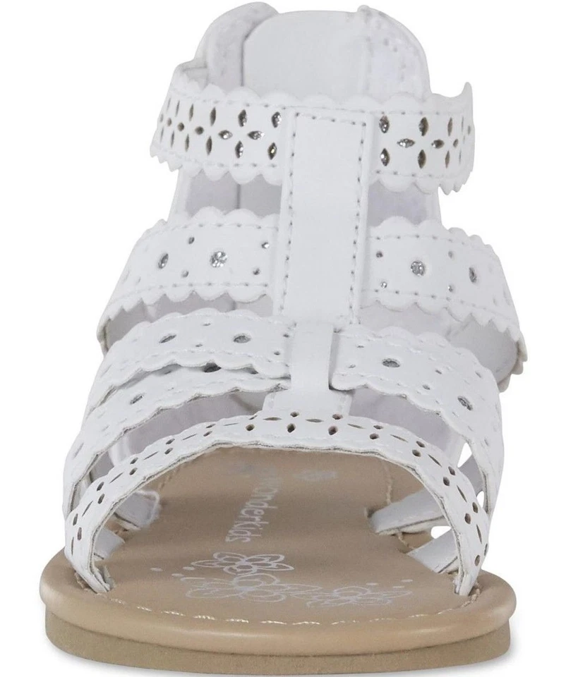 WonderKids Toddler Girls' Hera Gladiator Sandal, White, 11886 assorted sizes - Image 2 of 4