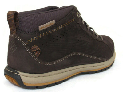 Bottes chukka à bout droit en cuir ciré, cuir et tweed marron et noir