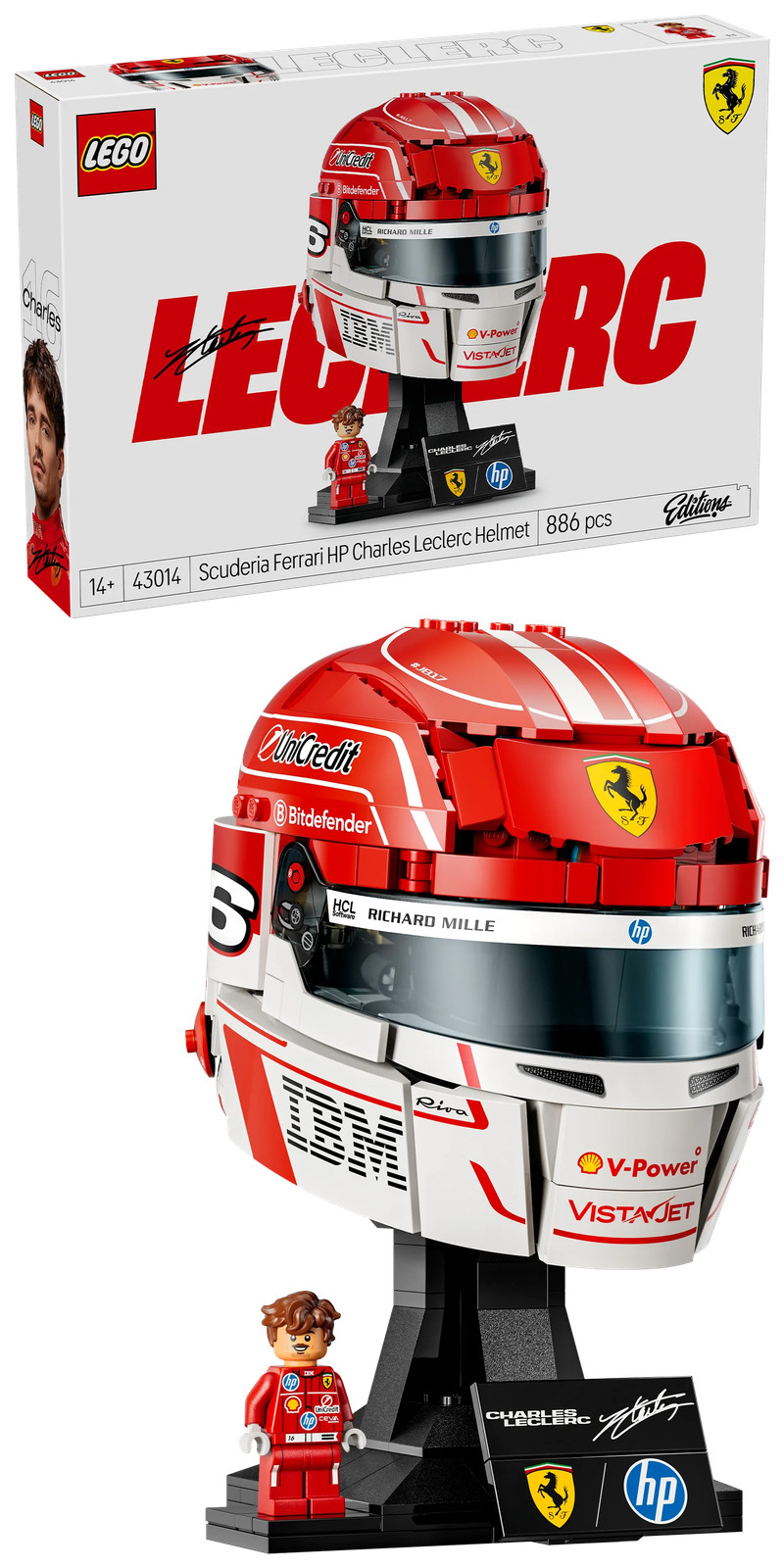 LEGO Editions 43014 Scuderia Ferrari HP Charles Leclerc Helmet