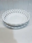 Vintage Milk Glass Lace Edged Bowl
