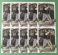 (10) 2025 Bowman Slade Caldwell 1st Rookie Card Lot - Arizona Diamondbacks RC