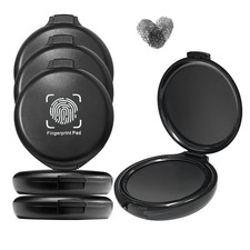 6 Pack Black Fingerprint Ink Pads Notary ID Security Ink Pads