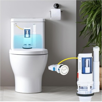 Dual Flush Valve Converter Kit for 2-Inch Toilets Water Saving Repair Replacemen