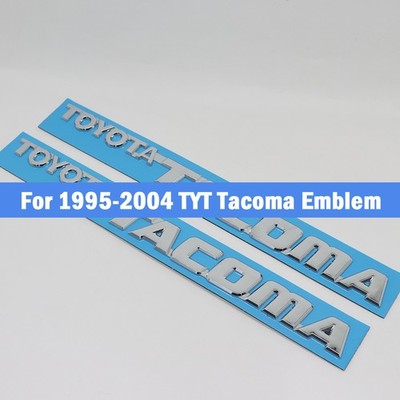 2pcs Door Fender Side Emblem For 1995-2004 Tacoma Badge Letter Silver Adhesive