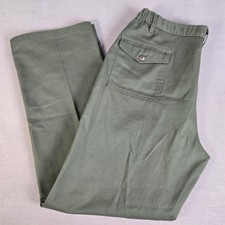 Vtg Boy Scouts of America Official Uniform Cargo Pants Green Elastic Waist 38x31